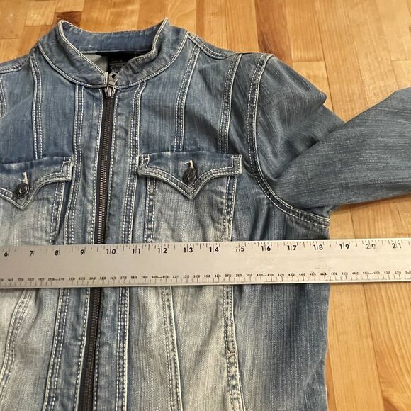 Harley-Davidson Jacket‎ Denim Full Zip Embroidered Womens M - Picture 6 of 11